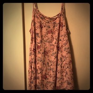 Torrid blush, floral print tank top